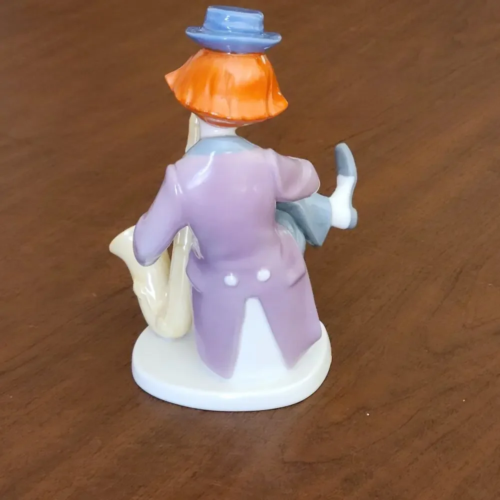 Vintage 1985 Goebel Clown Playing Saxophone W Germany A Ruiz Figurine Circus